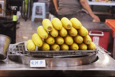 Fruits for sale at market stall