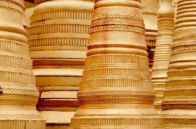 Full frame shot of stack
