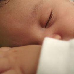 Close-up of baby sleeping