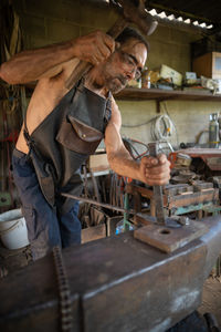 Man working at workshop