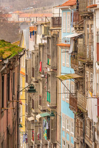 Low angle view of buildings in town