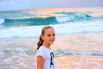 Portrait of girl on beach