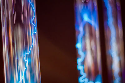 Close-up of colorful lights