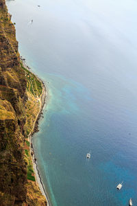 High angle view of sea against sky