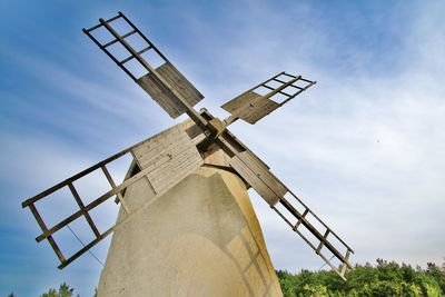 Low angle view of traditional windmill