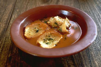 Close-up of served food