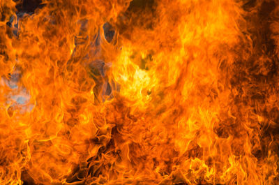 Close-up of fire burning