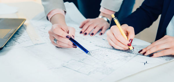 People working on table