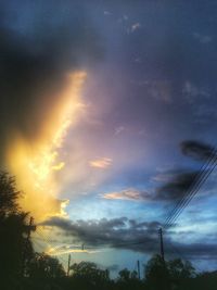 Low angle view of cloudy sky