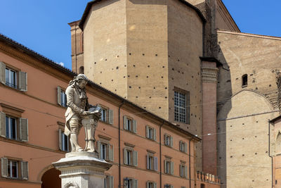 Statue of luigi galvani at piazza galvani in bologna, emilia-romagna, italy