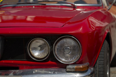 Close-up of vintage car