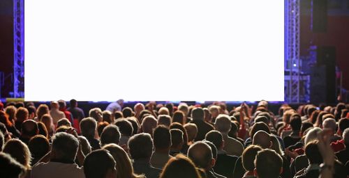 Group of people at music concert