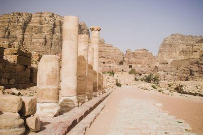 View of old ruins against sky