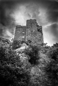Low angle view of castle against sky