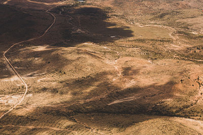 High angle view of land