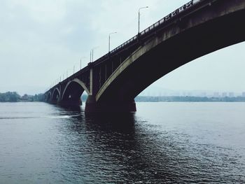 Bridge over river against sky