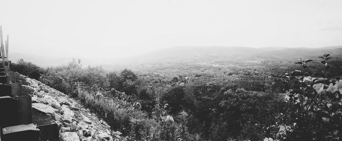 Scenic view of landscape against clear sky