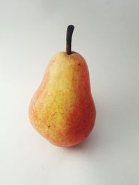 Close-up of apple against white background