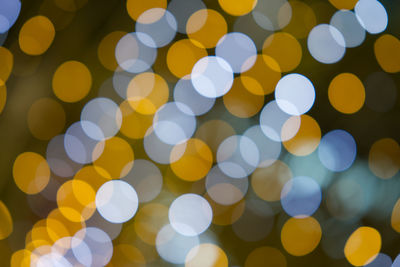 Defocused image of illuminated lights