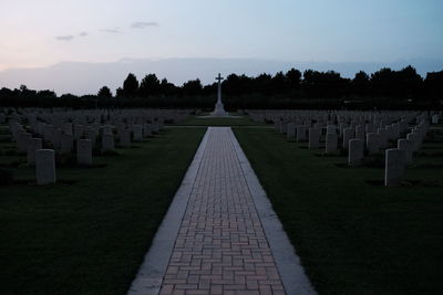 View of cemetery against sky