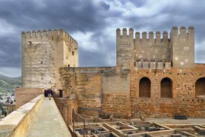 Fortress alcazaba in alhambra, granada, spain