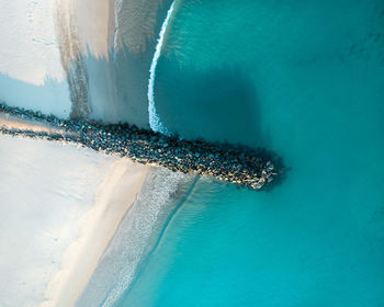 High angle view of swimming pool