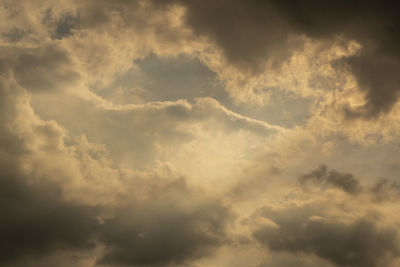 Low angle view of clouds in sky