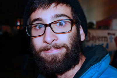 Close-up portrait of young man