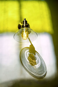 Close-up of illuminated light bulb