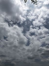 Low angle view of clouds in sky