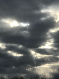 Low angle view of storm clouds in sky