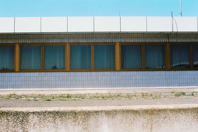 View of factory against clear sky