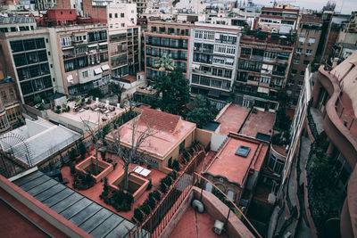 High angle view of cityscape