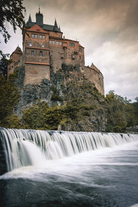 The castle and the waterfall