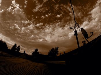 Low angle view of cloudy sky