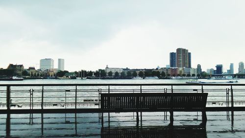 City skyline with waterfront