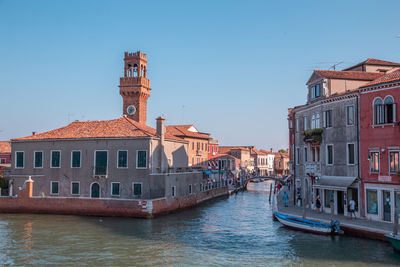 View of buildings in canal