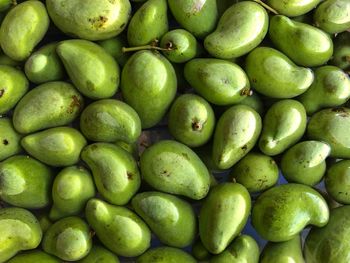 Full frame shot of green fruits