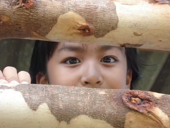 Close-up portrait of cute girl