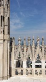 High section of milan cathedral against sky