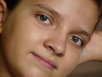 Close-up portrait of young woman