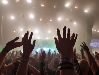 Group of people at music concert