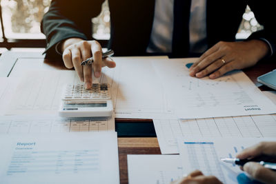 Businessmen working in office