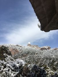 Low angle view of mountain against sky