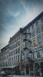 Low angle view of buildings in city