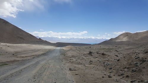 Scenic view of desert against sky