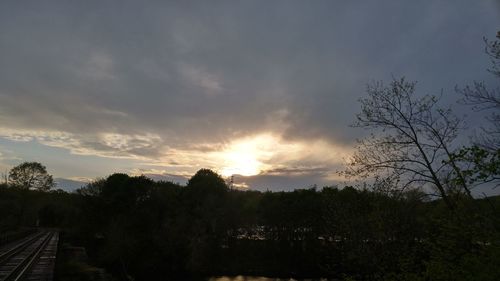 Scenic view of landscape against cloudy sky