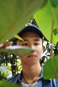 Close-up portrait of young man