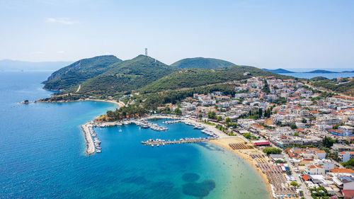 Aerial view at the beach.