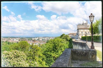 Buildings against sky in city